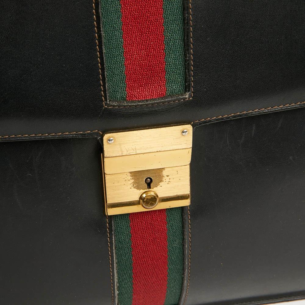 Vintage Gucci Black School Bag  5