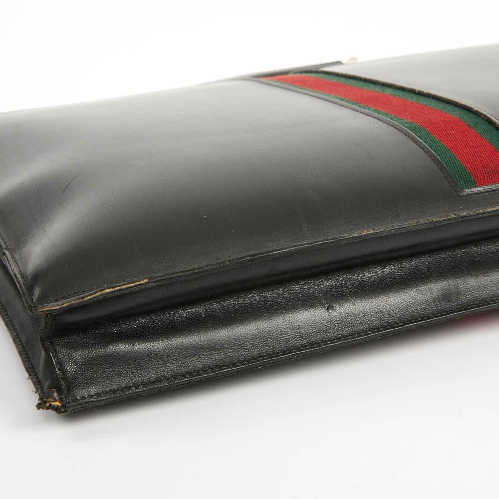 Vintage Gucci Black School Bag  1