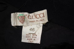 Vintage Gucci Black Silk Skirt