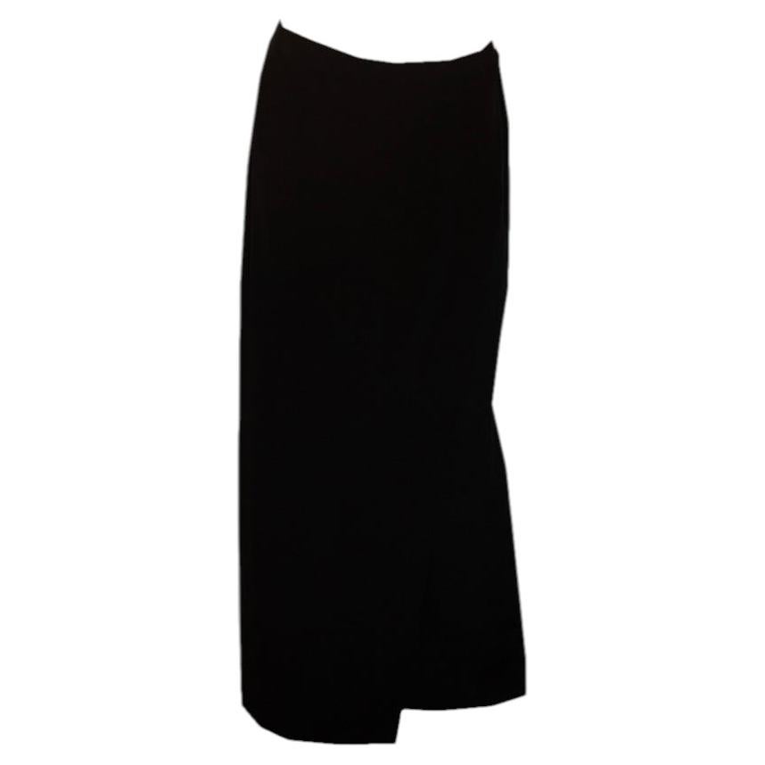 Vintage Gucci Black Silk Skirt For Sale