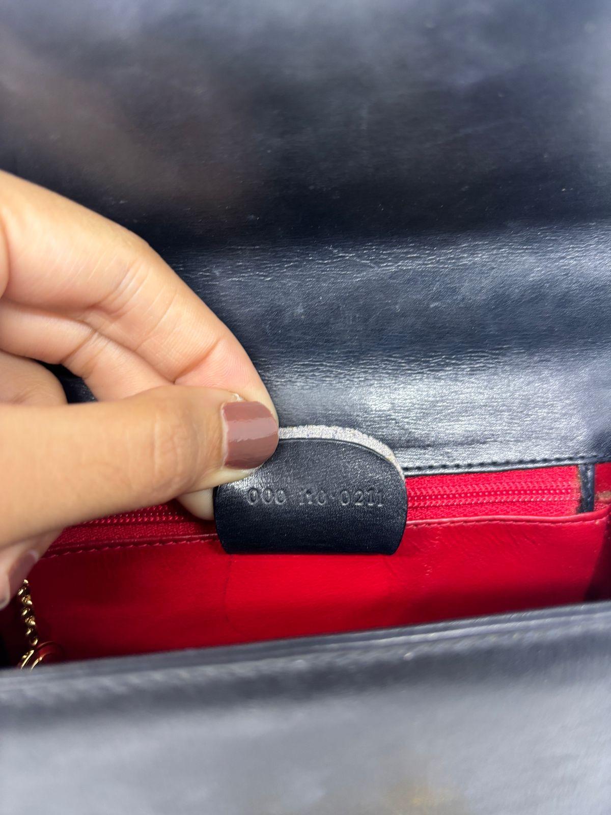 Vintage Gucci Black Small Lady Lock Top Handle Bag For Sale 6