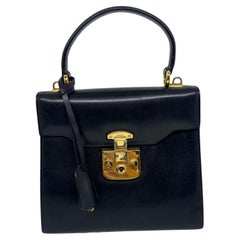Bolso Vintage Gucci Negro Pequeño Lady Lock Top Handle