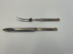 Vintage Gucci Brass and Chrome Serving Pieces