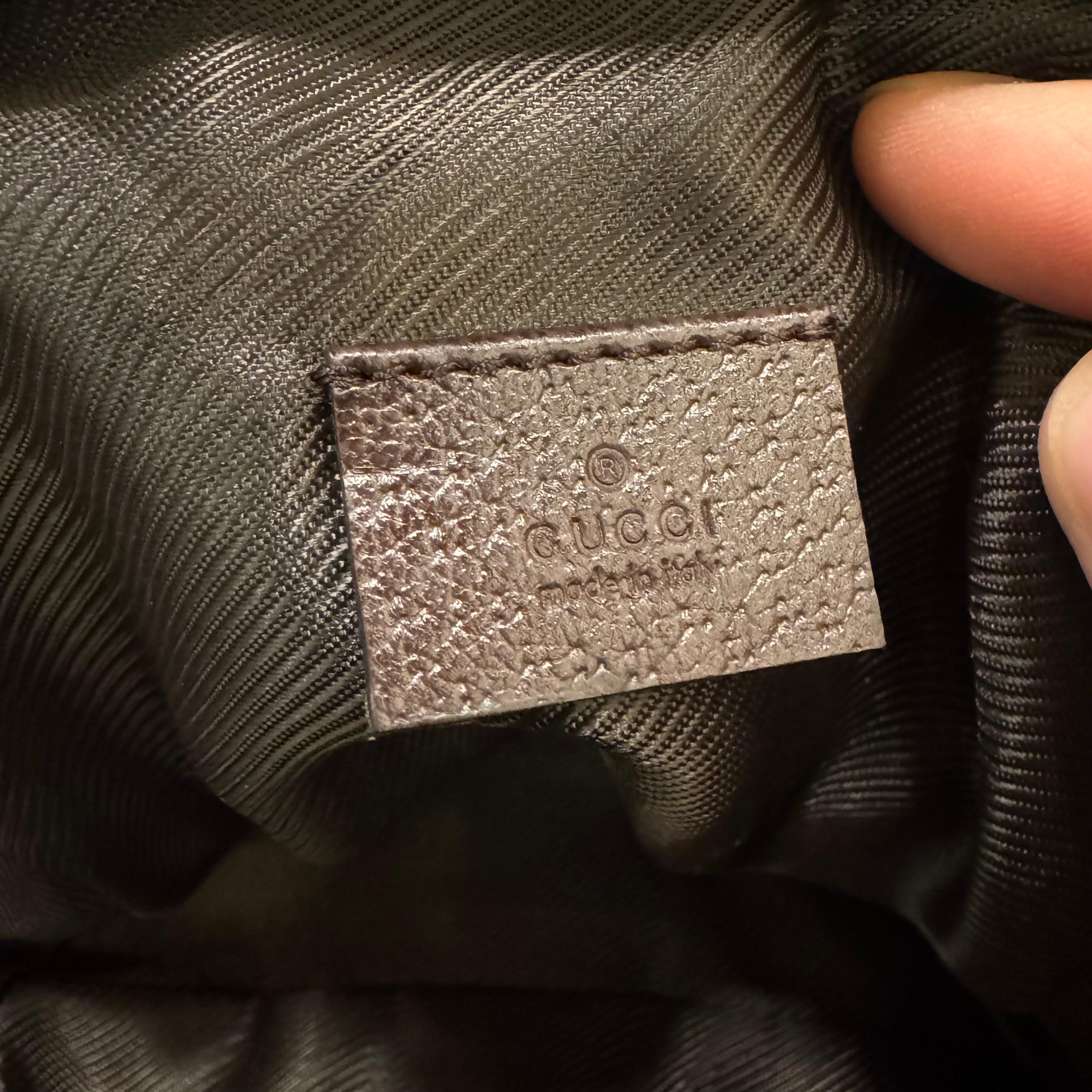 Marron Vintage Gucci Brown GG Canvas Mini Tofu Tote en vente