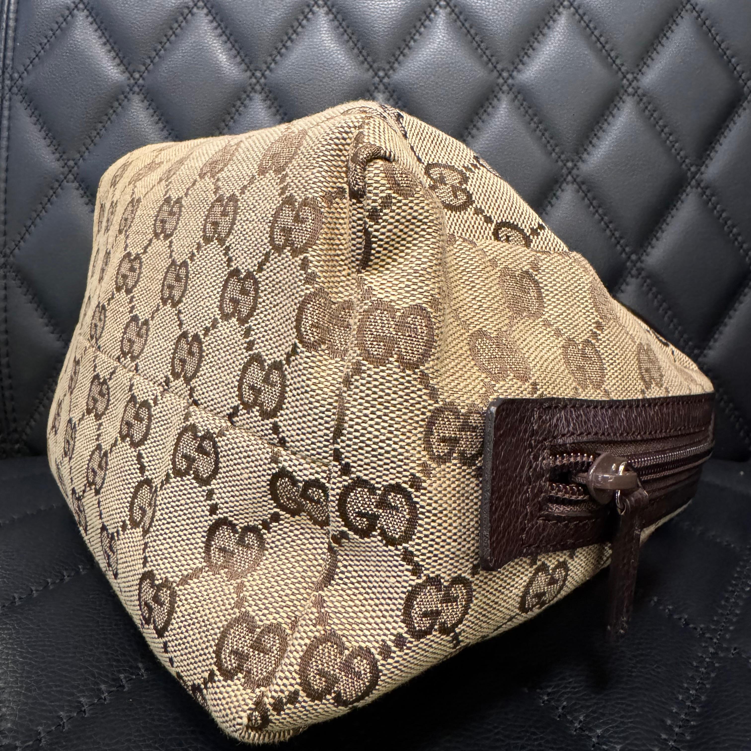 Vintage Gucci Brown GG Canvas Mini Tofu Tote en vente 2