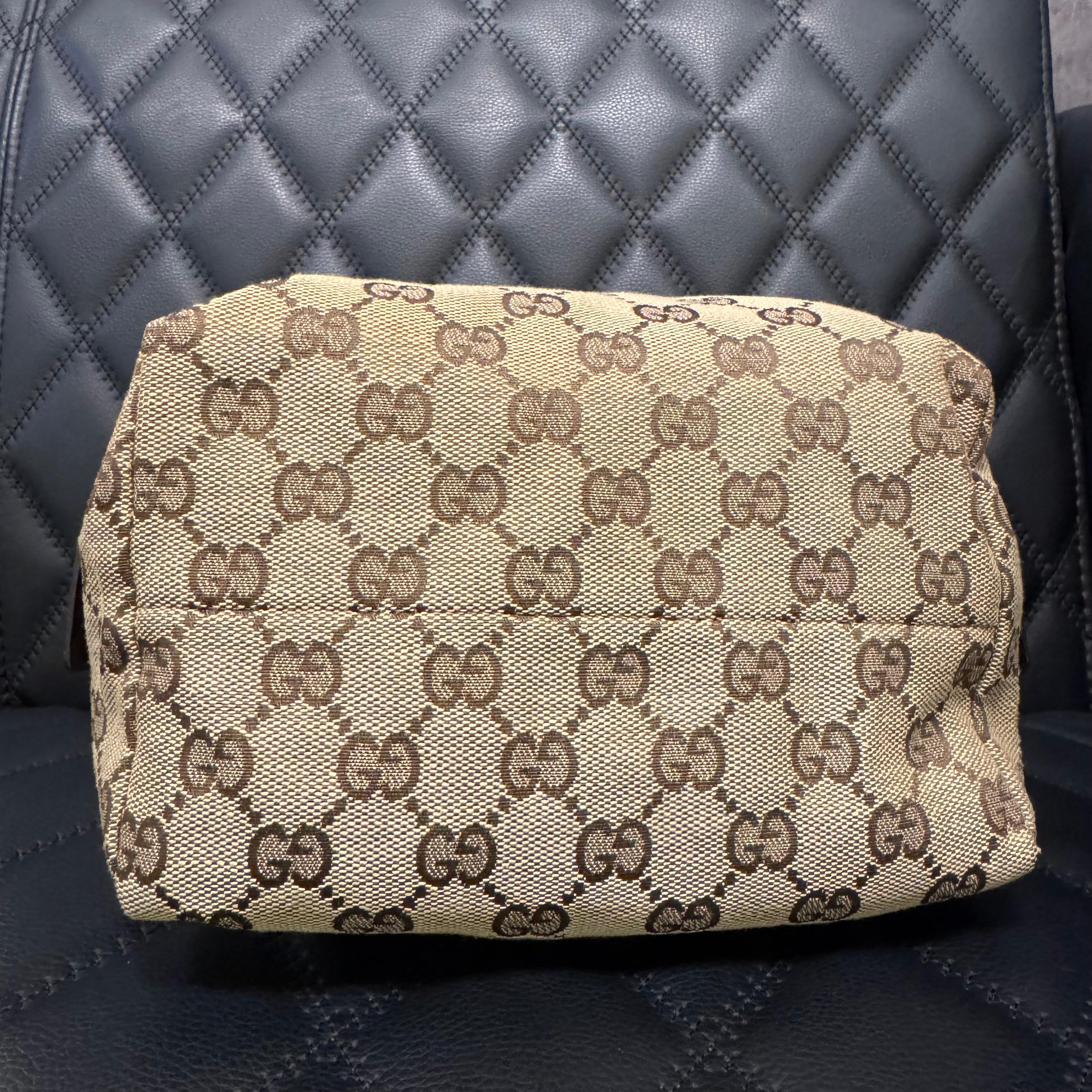 Vintage Gucci Brown GG Canvas Mini Tofu Tote en vente 4