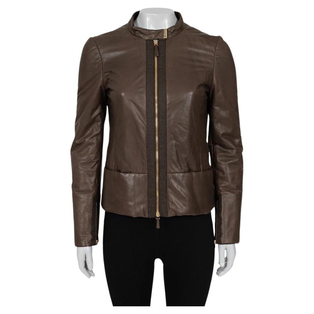 Vintage Gucci Brown Leather Jacket - Size M/ IT42