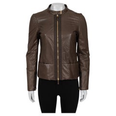 Vintage Gucci Brown Leather Jacket - Size M/ IT42