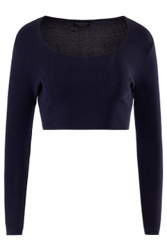 Vintage Gucci By Tom Ford 1994 Blue Long Sleeves Top