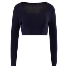 Vintage Gucci By Tom Ford 1994 Top blu a maniche lunghe