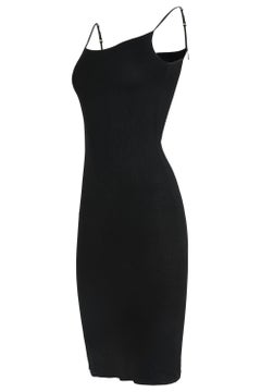 Vintage Gucci by Tom Ford 1998 Black Leather Strap Dress