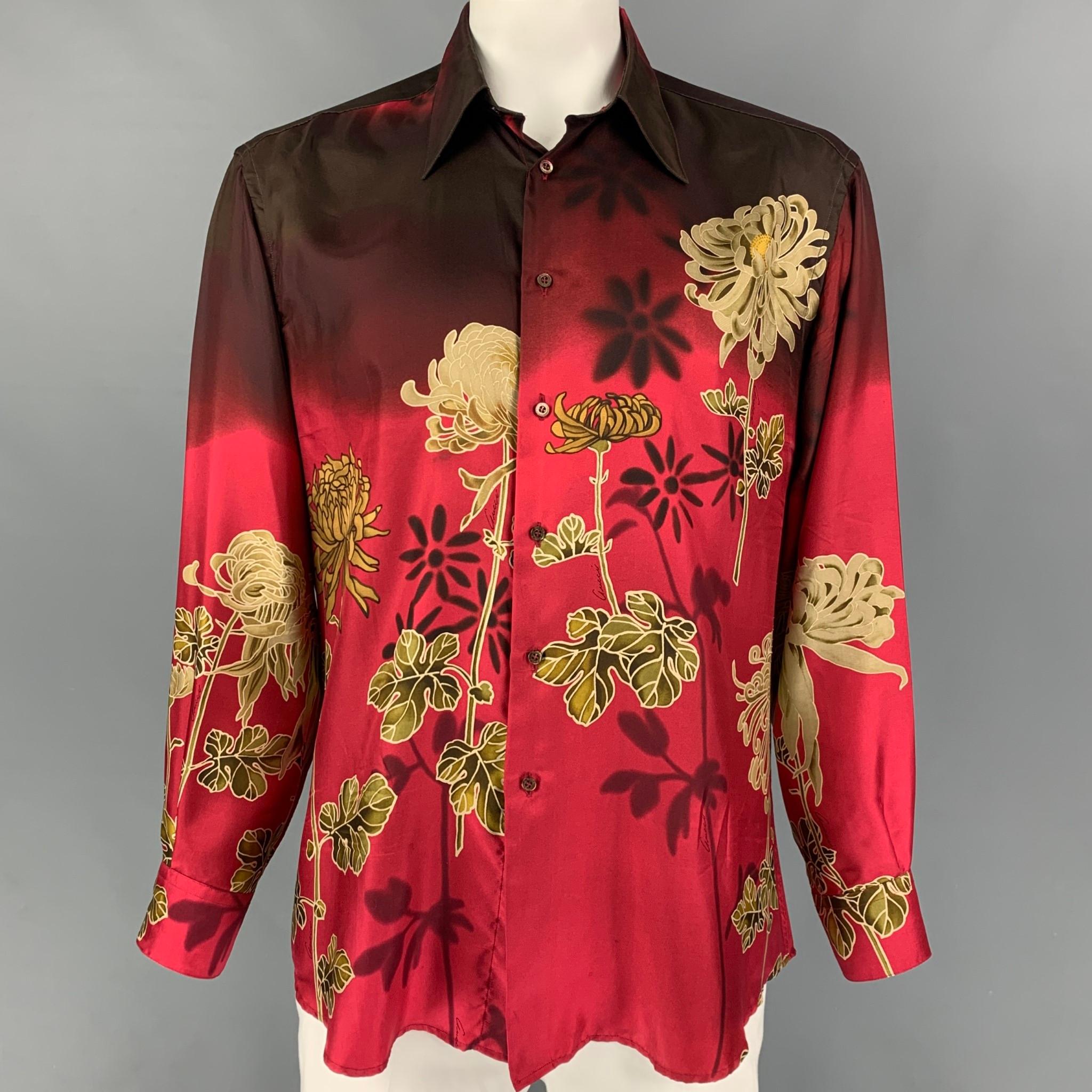 red gucci long sleeve shirt