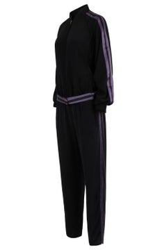 Vintage Gucci by Tom Ford 2004 Silk Purple Tracksuit Co ord Set