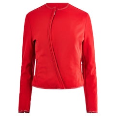 Vintage Gucci By Tom Ford A/W 1997 Red Wool Asymmetric Jacket