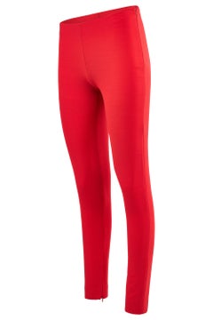 Vintage Gucci By Tom Ford A/W 1997 Red Wool Asymmetric Legging