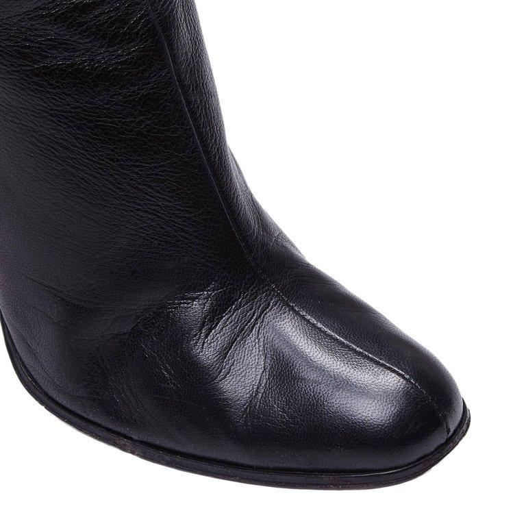 GUCCI Tom Ford Black Leather Boots For Sale 8