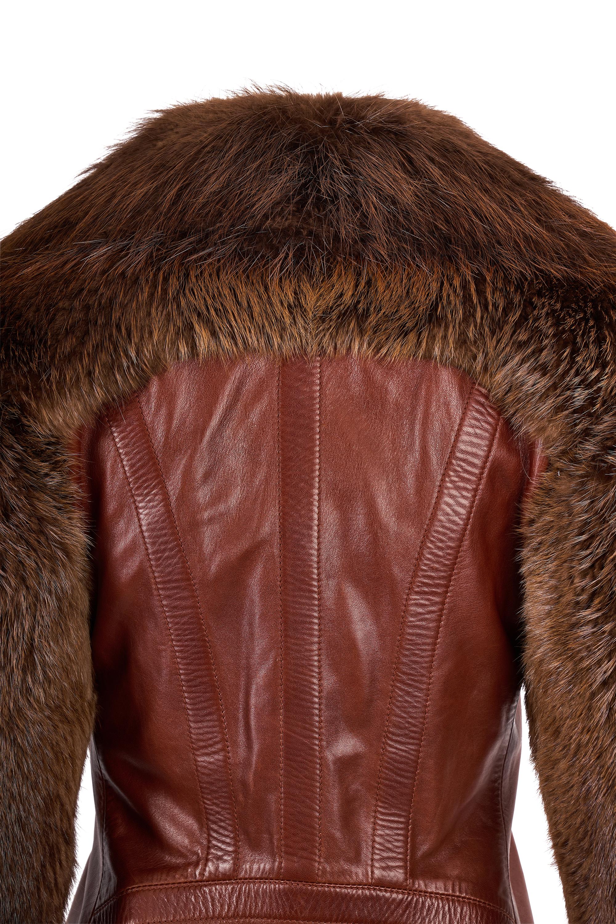 Vintage Gucci by Tom Ford F/W 2003 Lederpelzjacke im Angebot 1