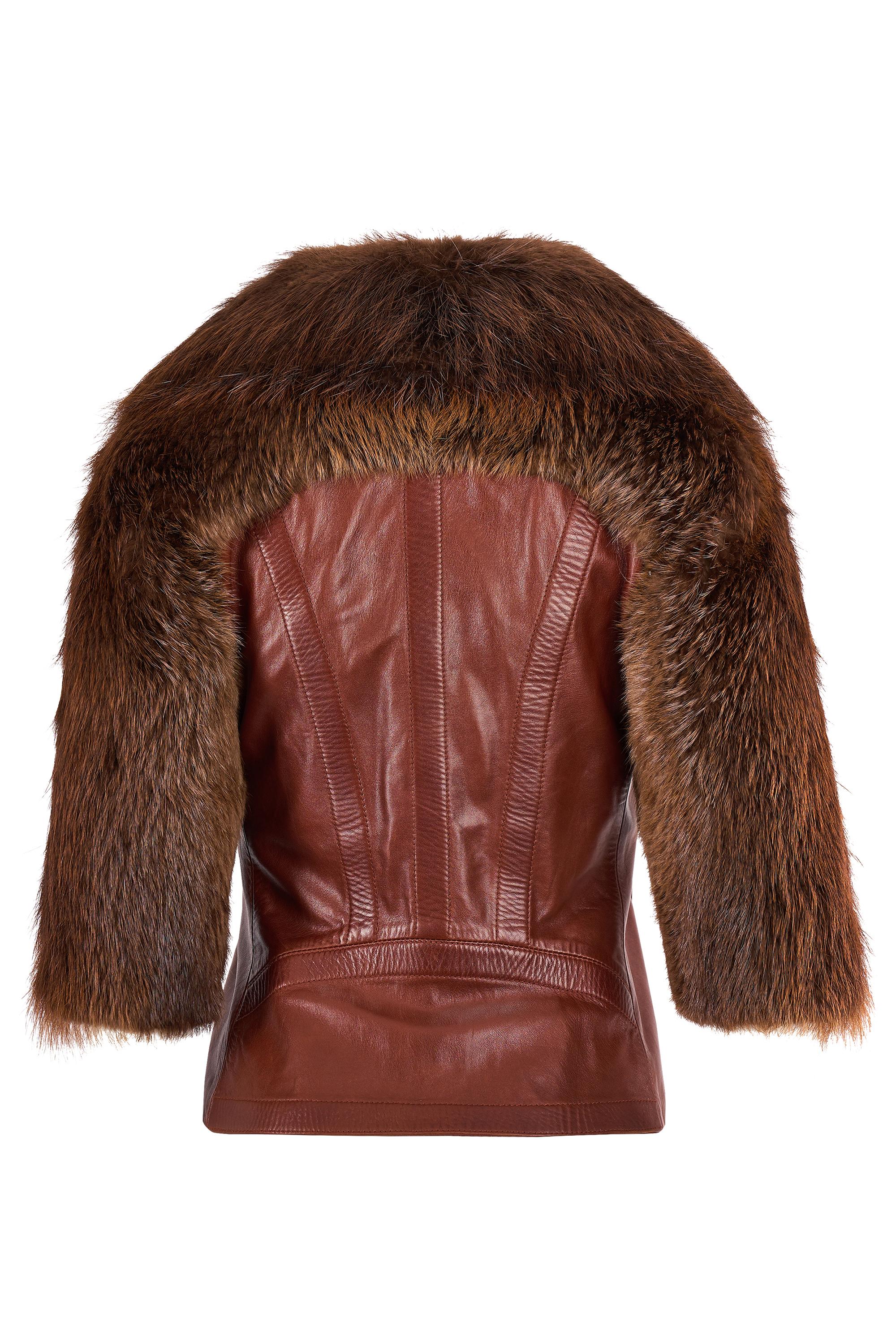 Vintage Gucci by Tom Ford F/W 2003 Lederpelzjacke im Angebot 2