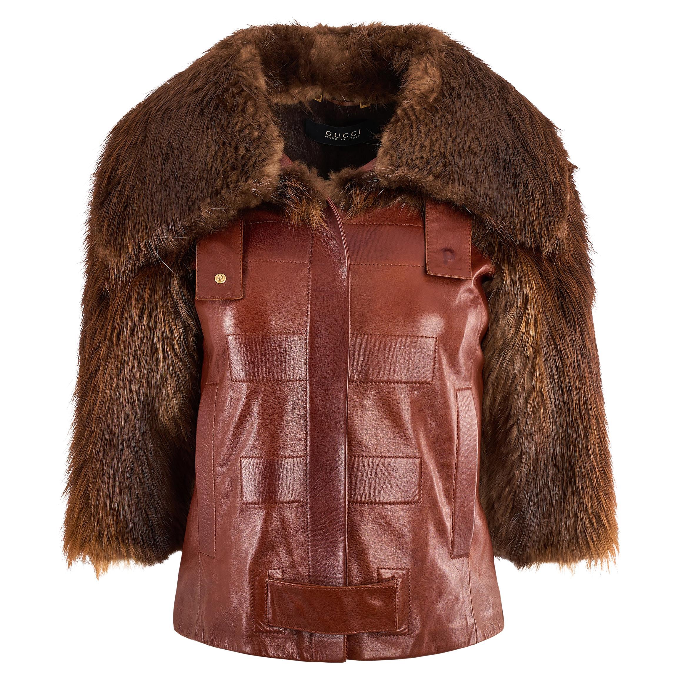 Chaqueta de piel vintage Gucci By Tom Ford F/W 2003