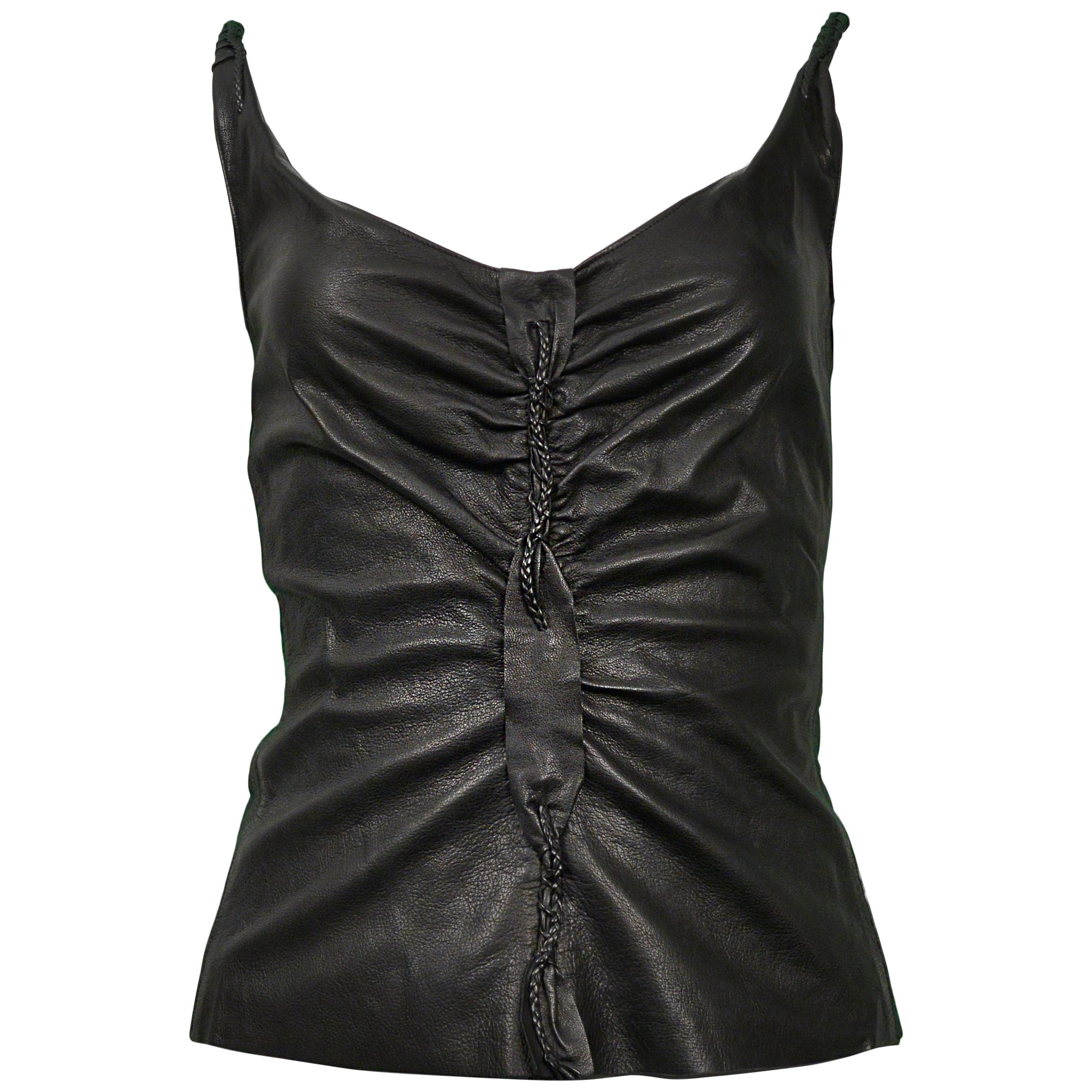 Vintage Gucci by Tom Ford Leather Tank Top 