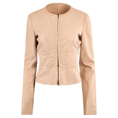 Vintage Gucci By Tom Ford for Gucci Veste en cuir nude