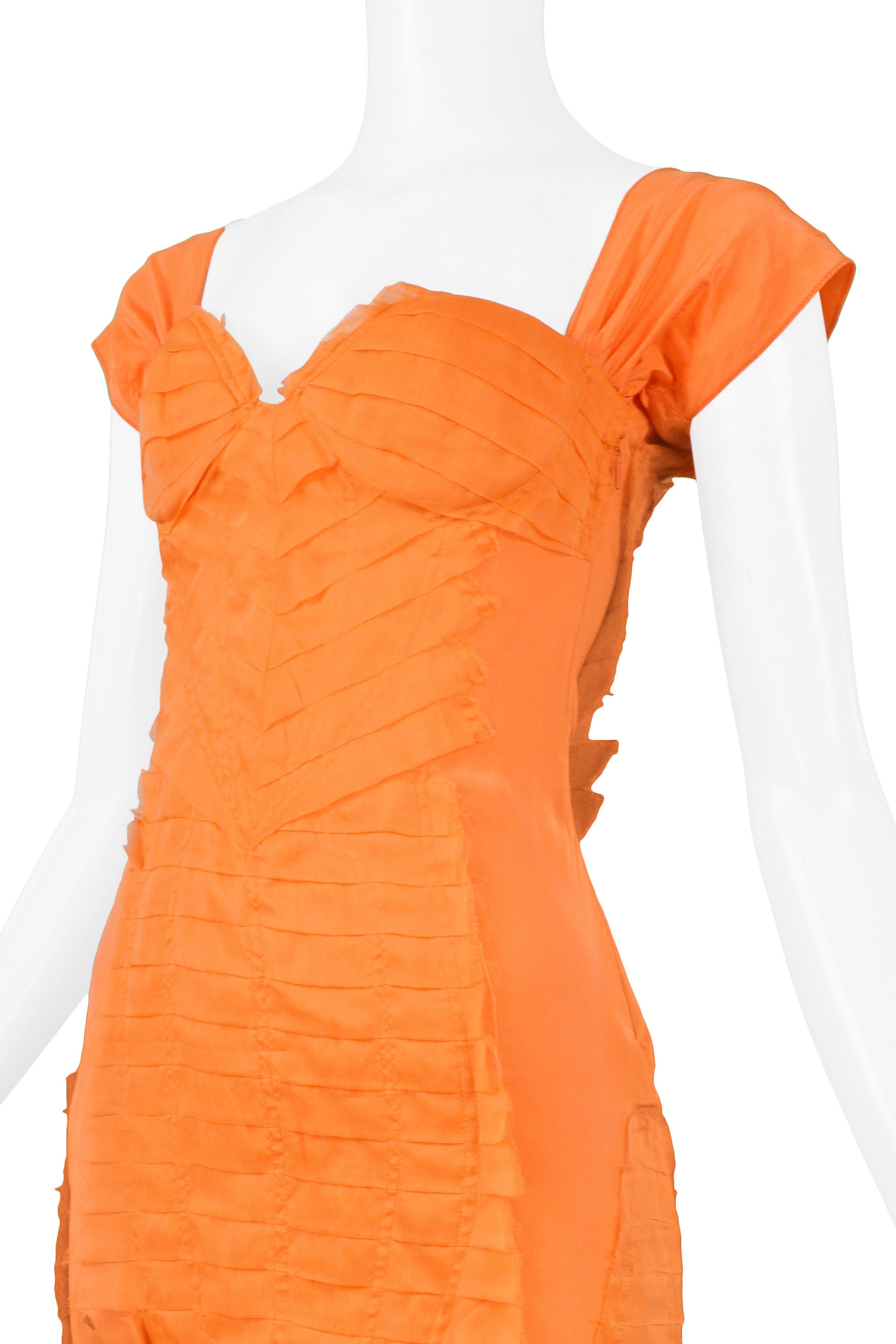 Women's Vintage Gucci by Tom Ford Orange Silk Cocktail Dress  Runway 2004 For Sale