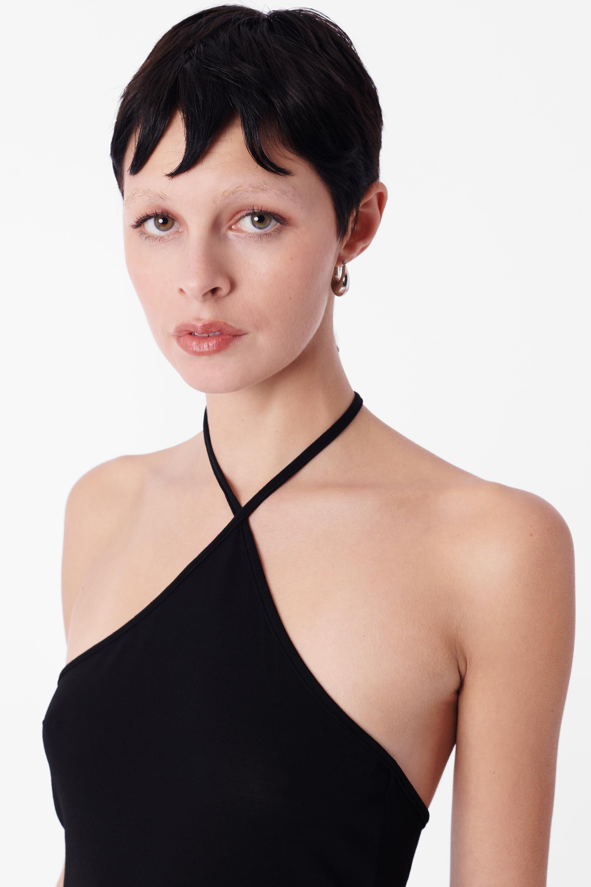 Vintage Gucci by Tom Ford S/S 1998 Black Halter Top In Excellent Condition For Sale In London, GB