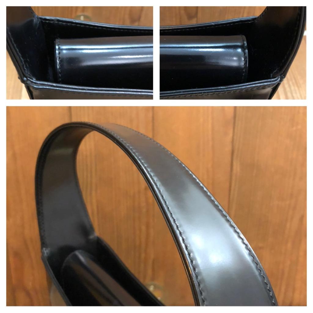 1990s Vintage GUCCI Mini Hobo Handbag Calfskin Leather Black  2