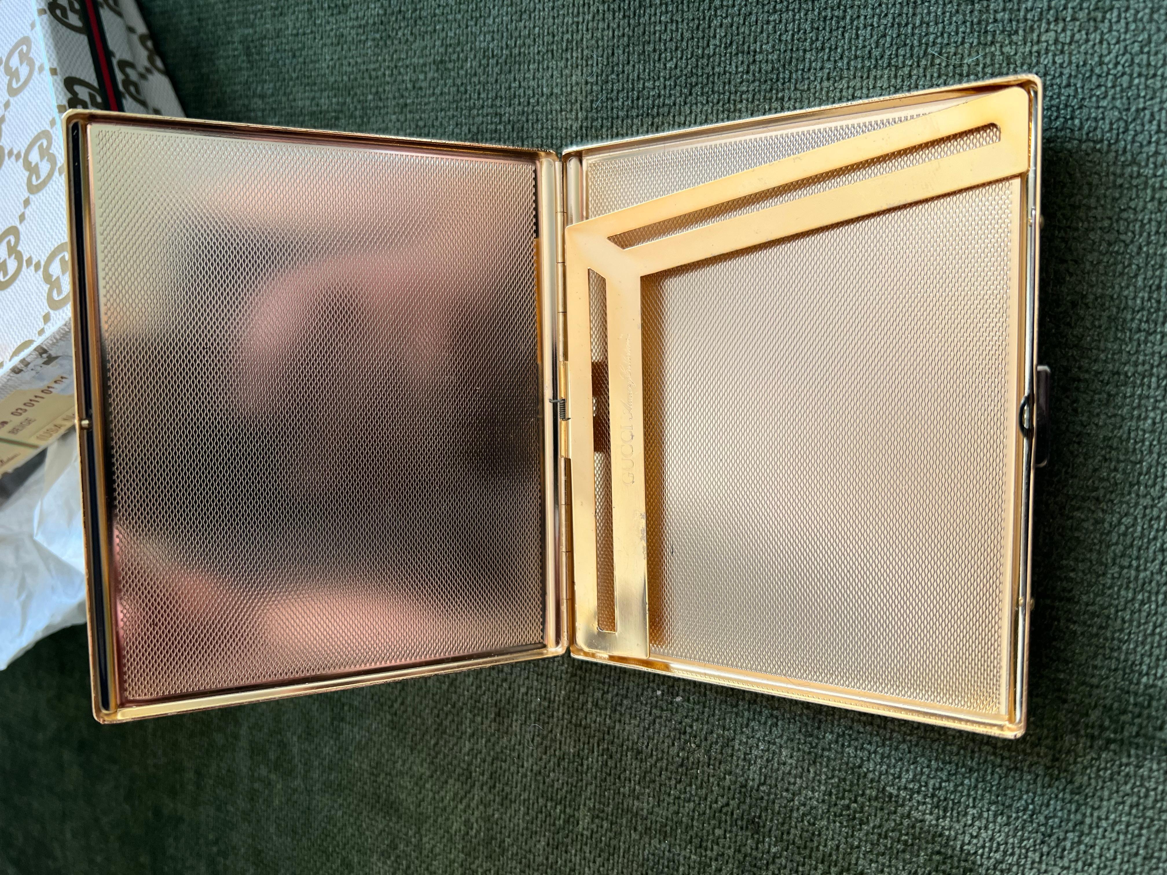 Vintage “Gucci” Chic Retro Cigarette Case, Circa 1980s Original Gucci Box Case 6