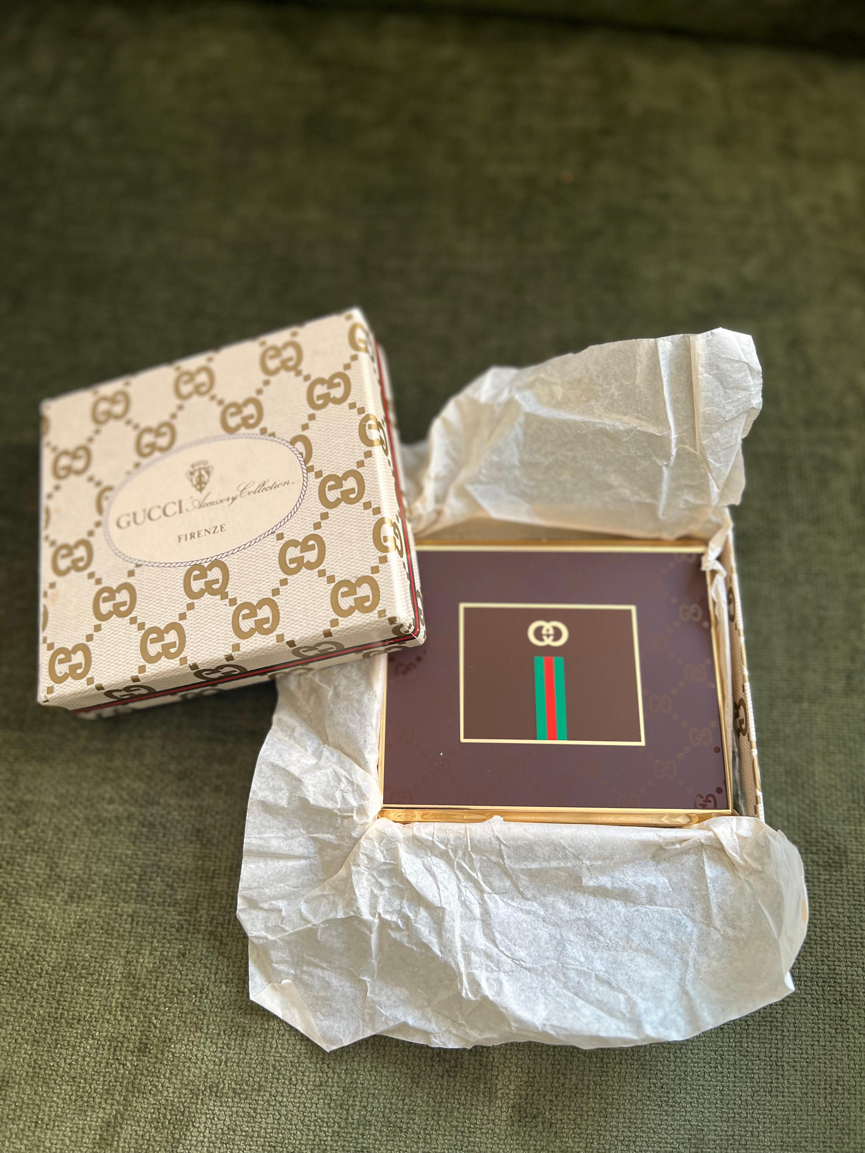 Vintage “Gucci” Chic Retro Cigarette Case, Circa 1980s Original Gucci Box Case 2