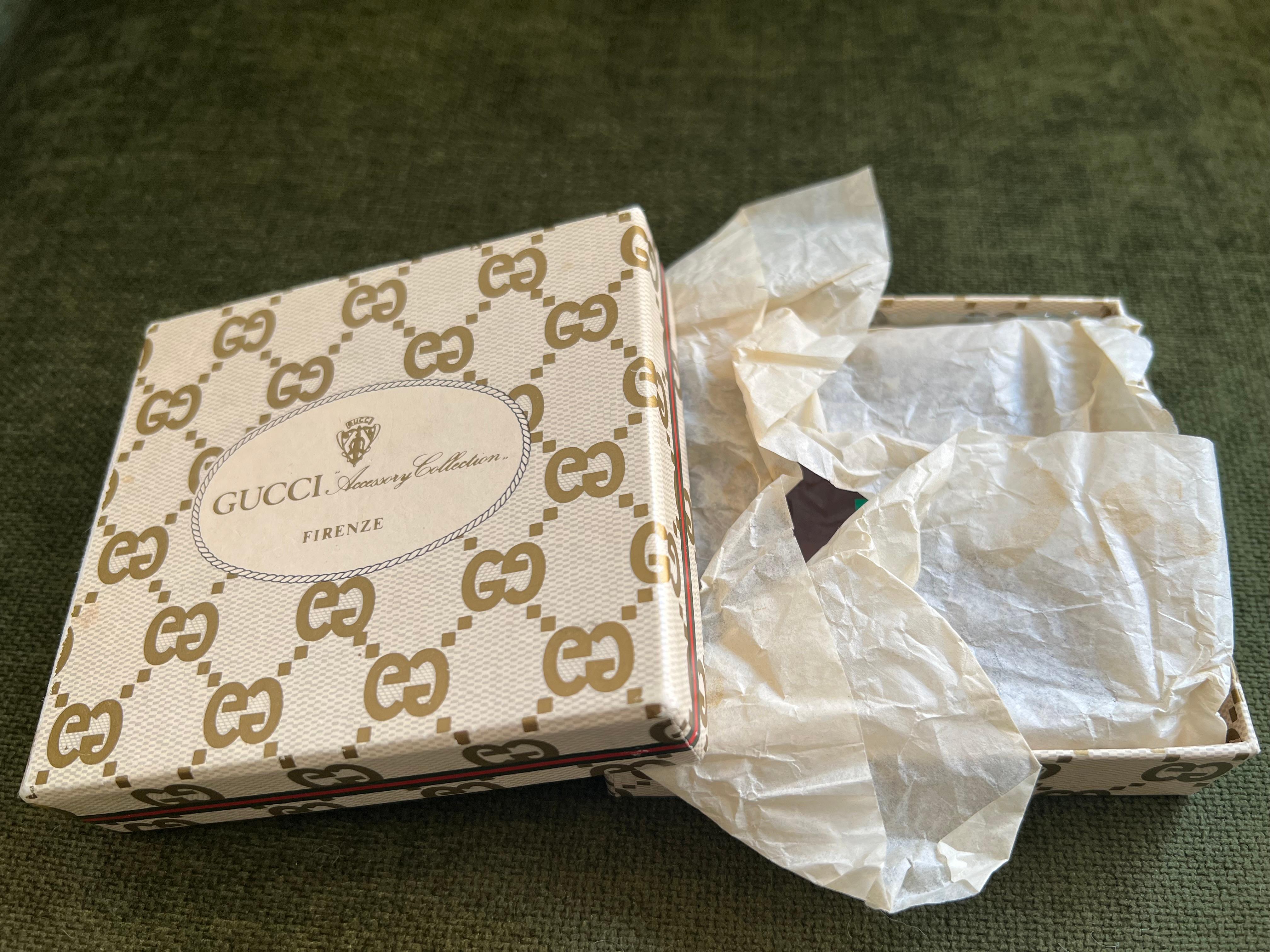 Vintage “Gucci” Chic Retro Cigarette Case, Circa 1980s Original Gucci Box Case 3