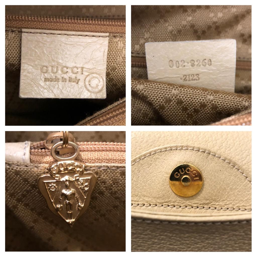 Vintage GUCCI Diana Tote Bamboo Tote Bag Leather Ivory (Medium) 4