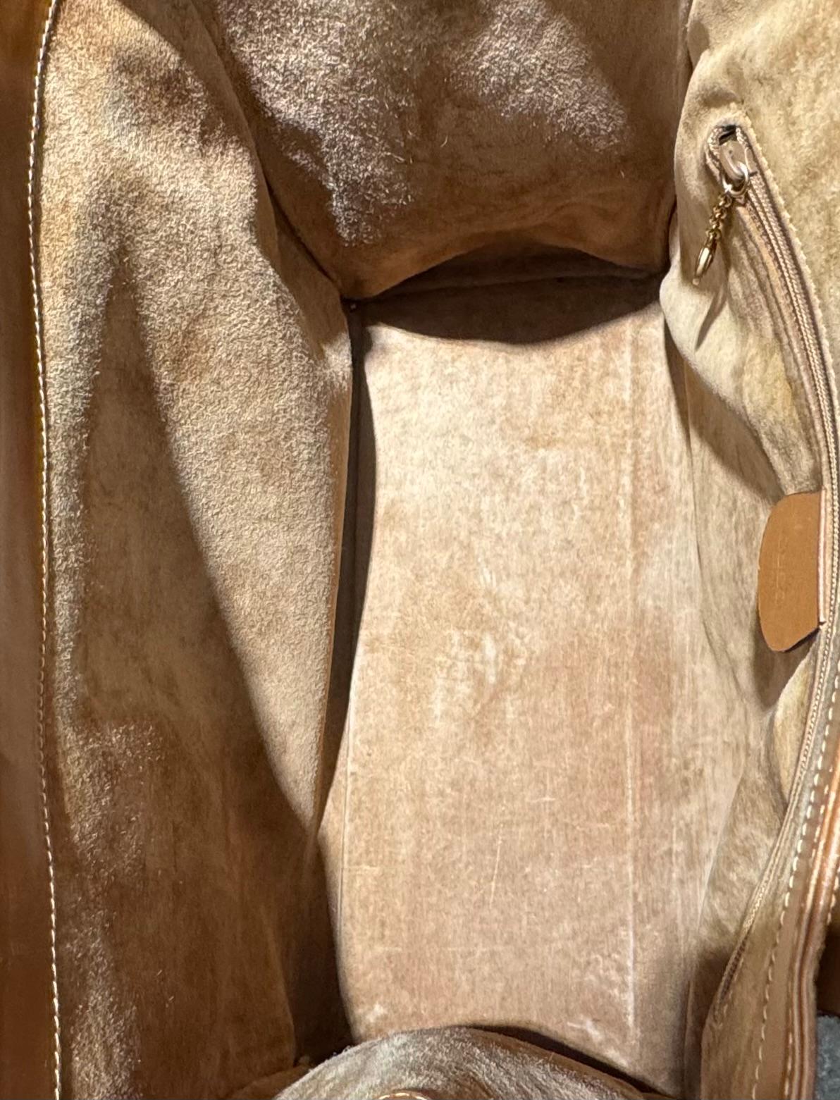 Vintage GUCCI Diana Tote Bamboo Tote Bag Nubuck Brown Single Compartment 7