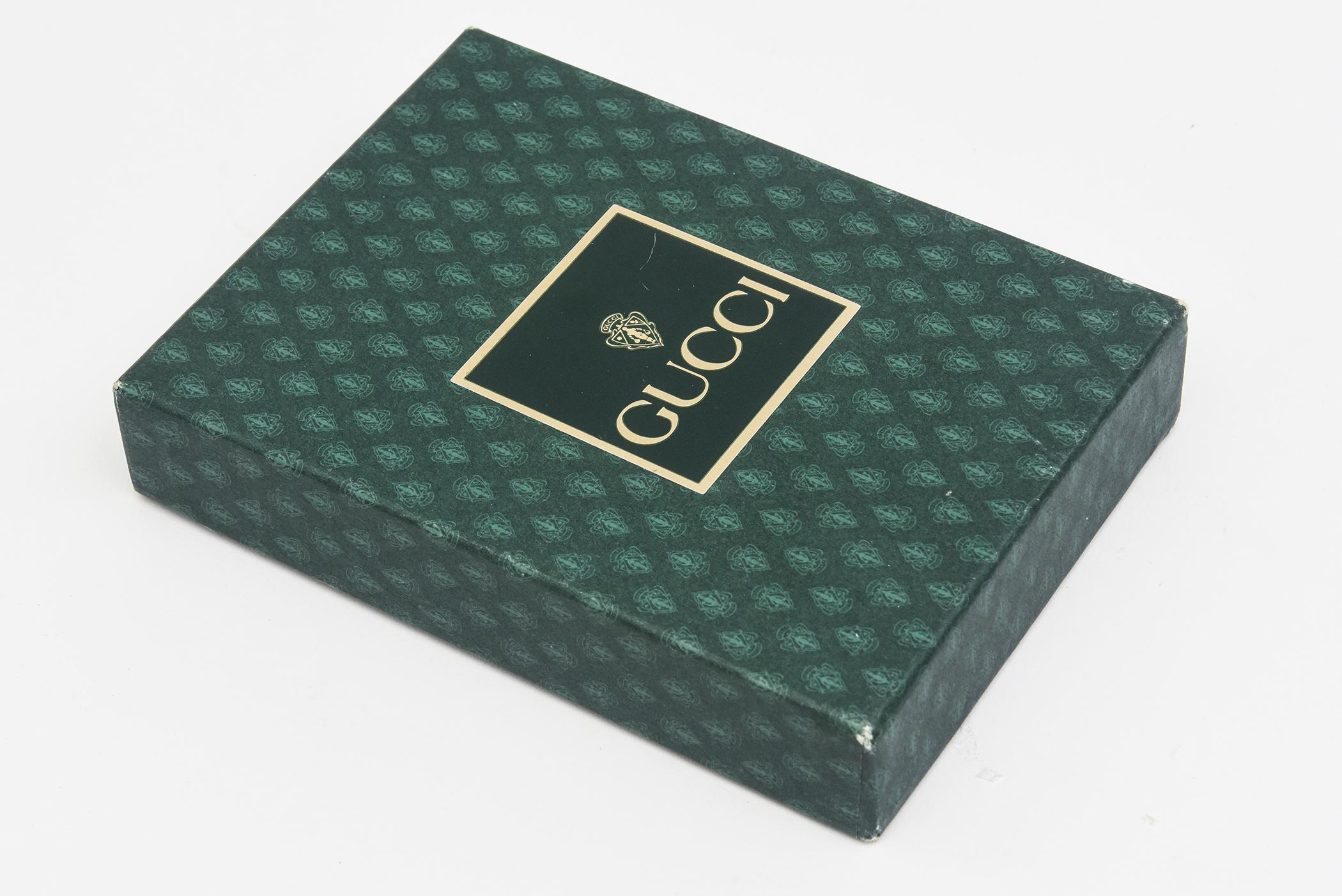 Fin du 20e siècle Gucci - Accessoire de bureau ou jeu de cartes à jouer vintage à deux niveaux en vente