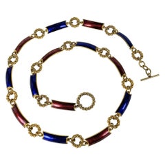 Vintage Gucci Enamel Link Belt