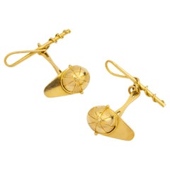 Vintage Gucci Equestrian Cufflinks in 18 Karat Yellow Gold