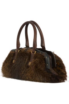 Vintage Gucci F/W 2003 Bamboo & Fur Handbag