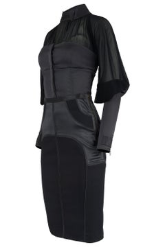 Vintage Gucci F/W 2003 By Tom Ford Satin Silk Grey Co Ord Set