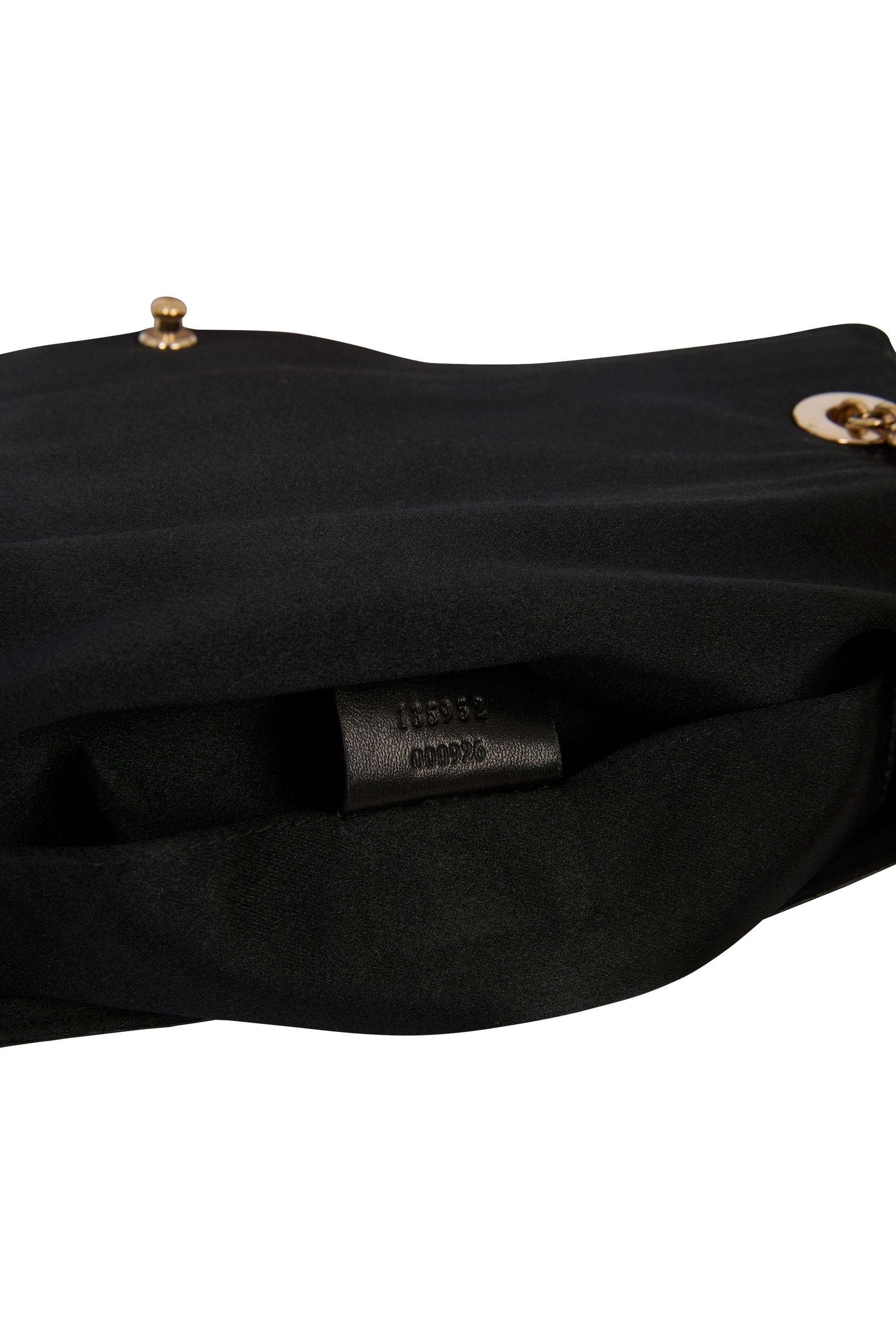 Vintage Gucci F&F Vintage 2004 Pochette en python irisé noir en vente 2