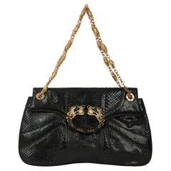 Vintage Gucci F/W 2004 Black Iridescent Python Clutch Vintage Gucci F/W 2004 Black Iridescent Python Clutch