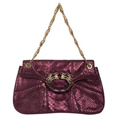 Vintage Gucci F/W 2004 Purple Iridescent Python Clutch Vintage Gucci F/W 2004 Purple Iridescent Python Clutch