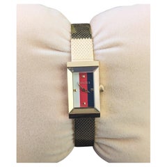 Vintage Gucci G frame wristwatch, gold plated, Boxed