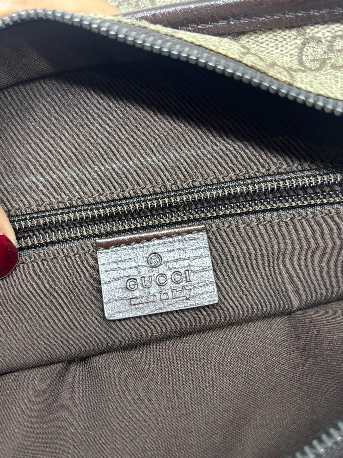 Gray Vintage Gucci GG Canvas Small Tote