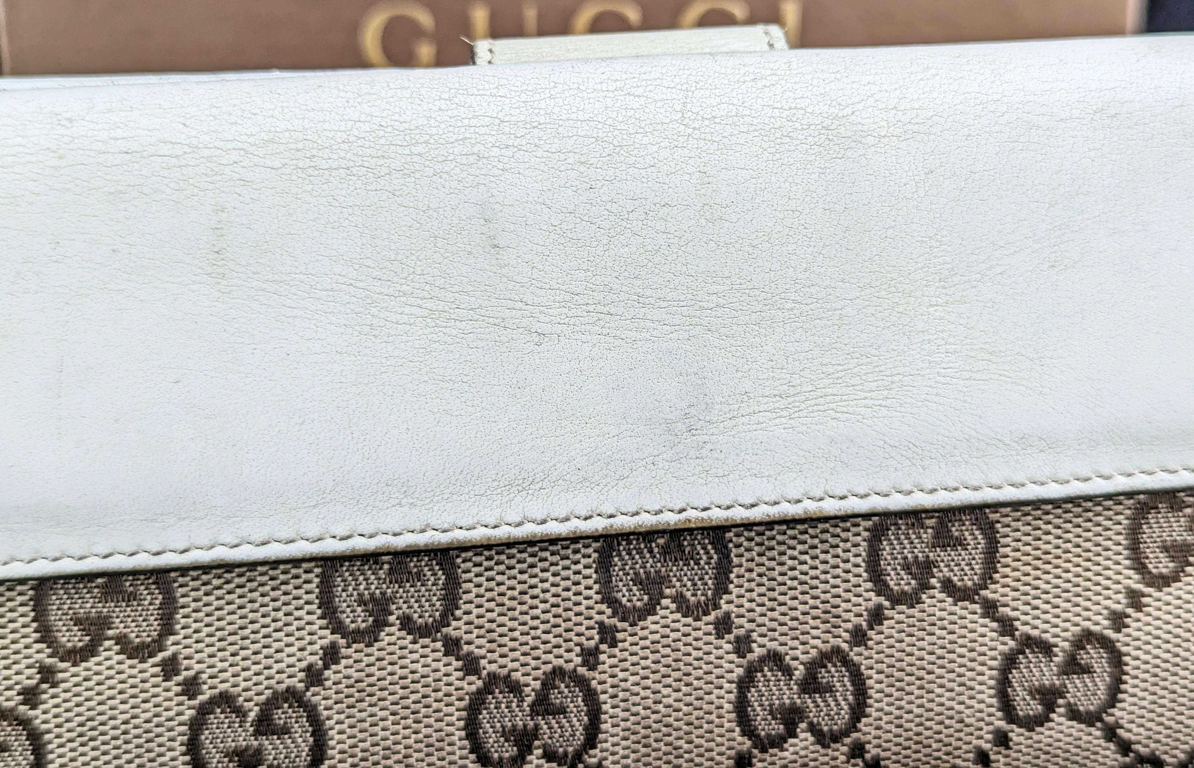 Vintage Gucci GG Monogramm-Damenhandtasche, kastenförmig  6