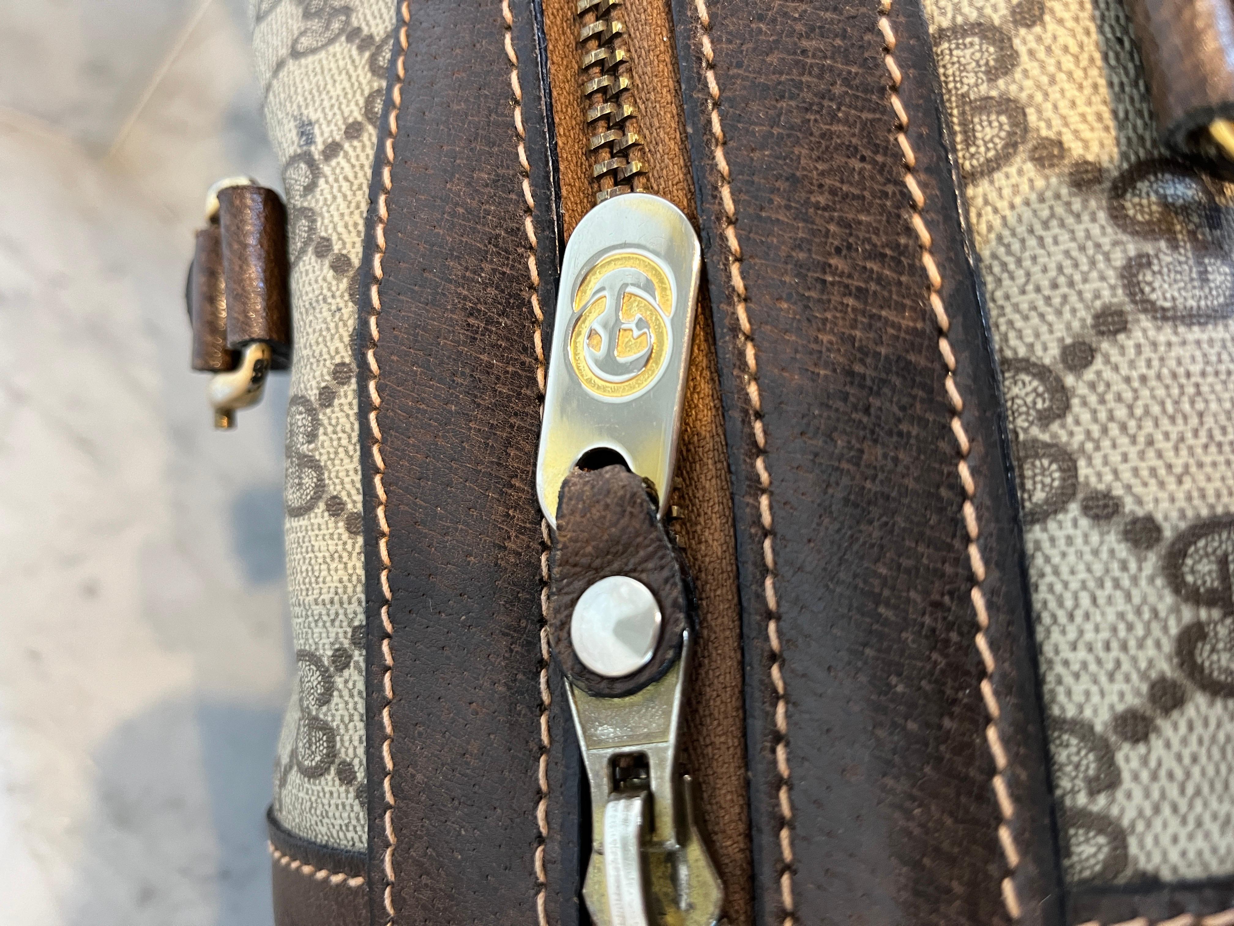 Vintage GUCCI GG PLUS Boston Bag 1970s 1