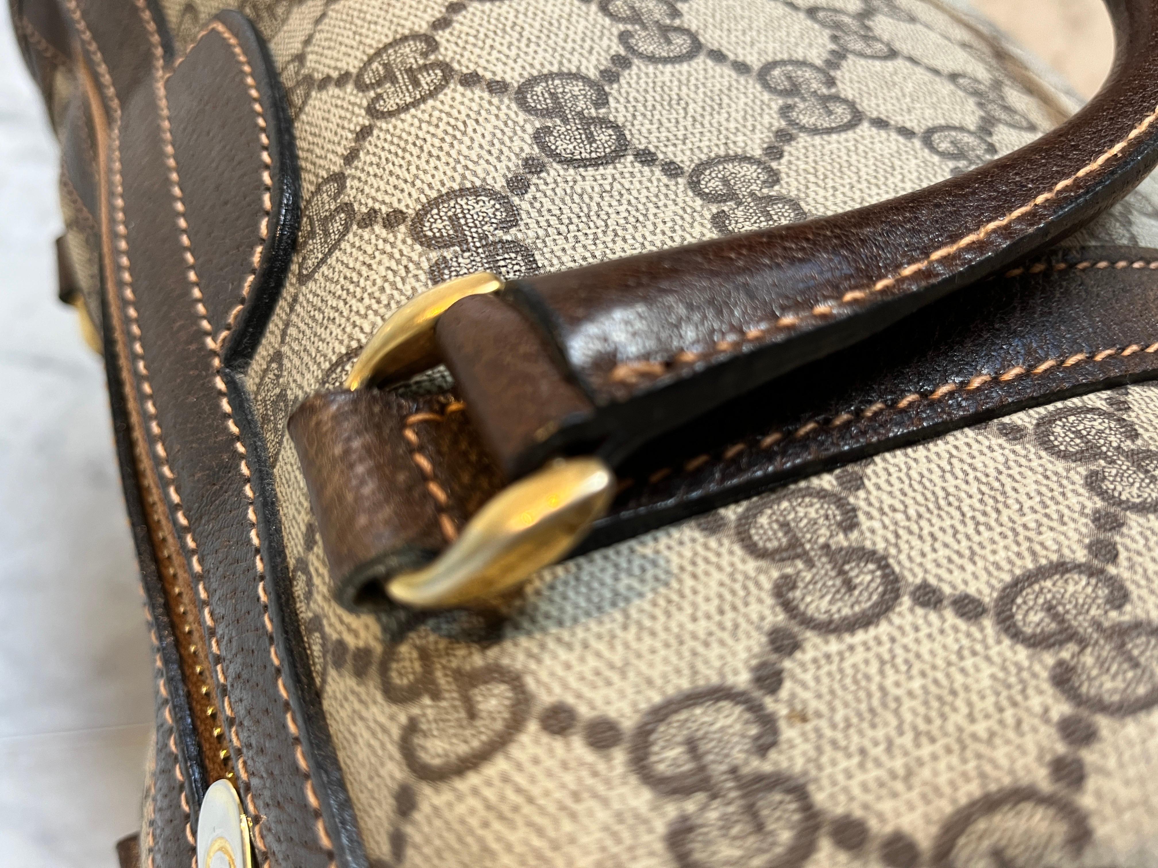 Vintage GUCCI GG PLUS Boston Bag 1970s 2