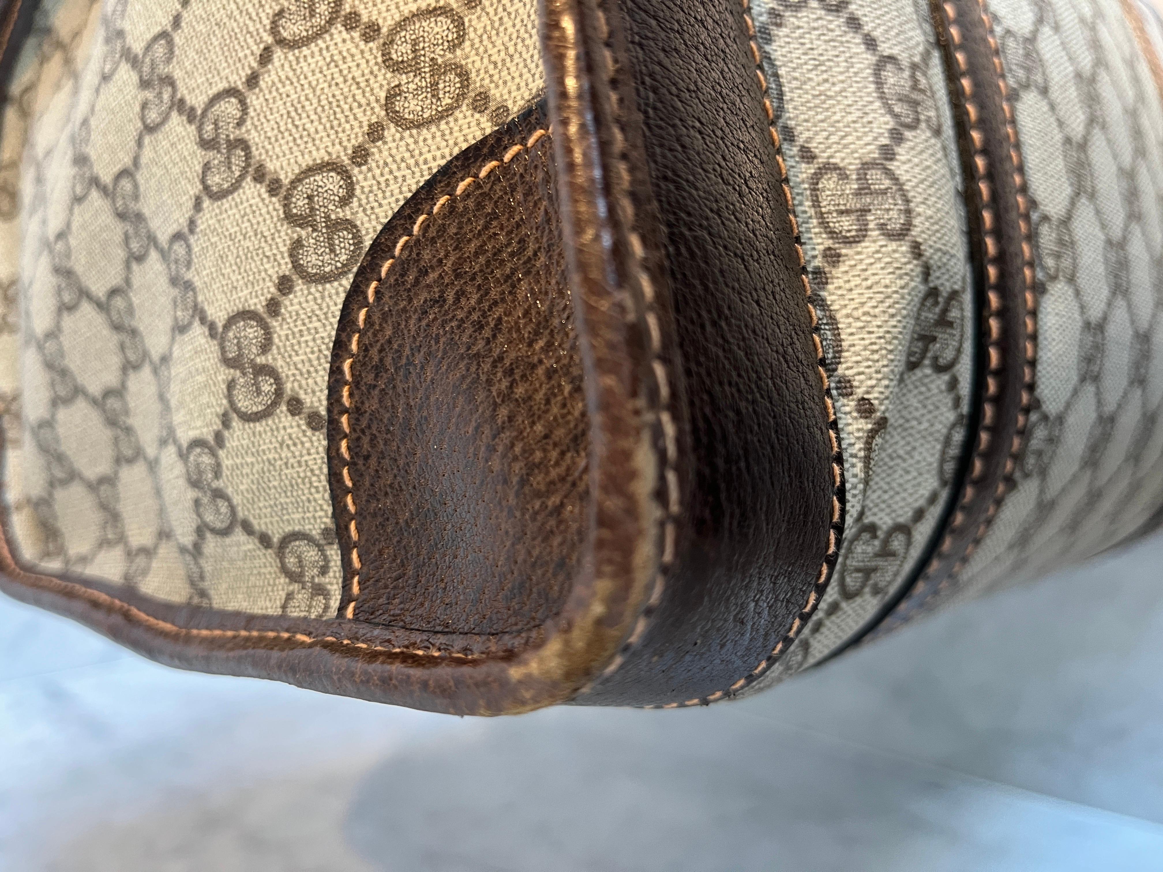 Vintage GUCCI GG PLUS Boston Bag 1970s 5