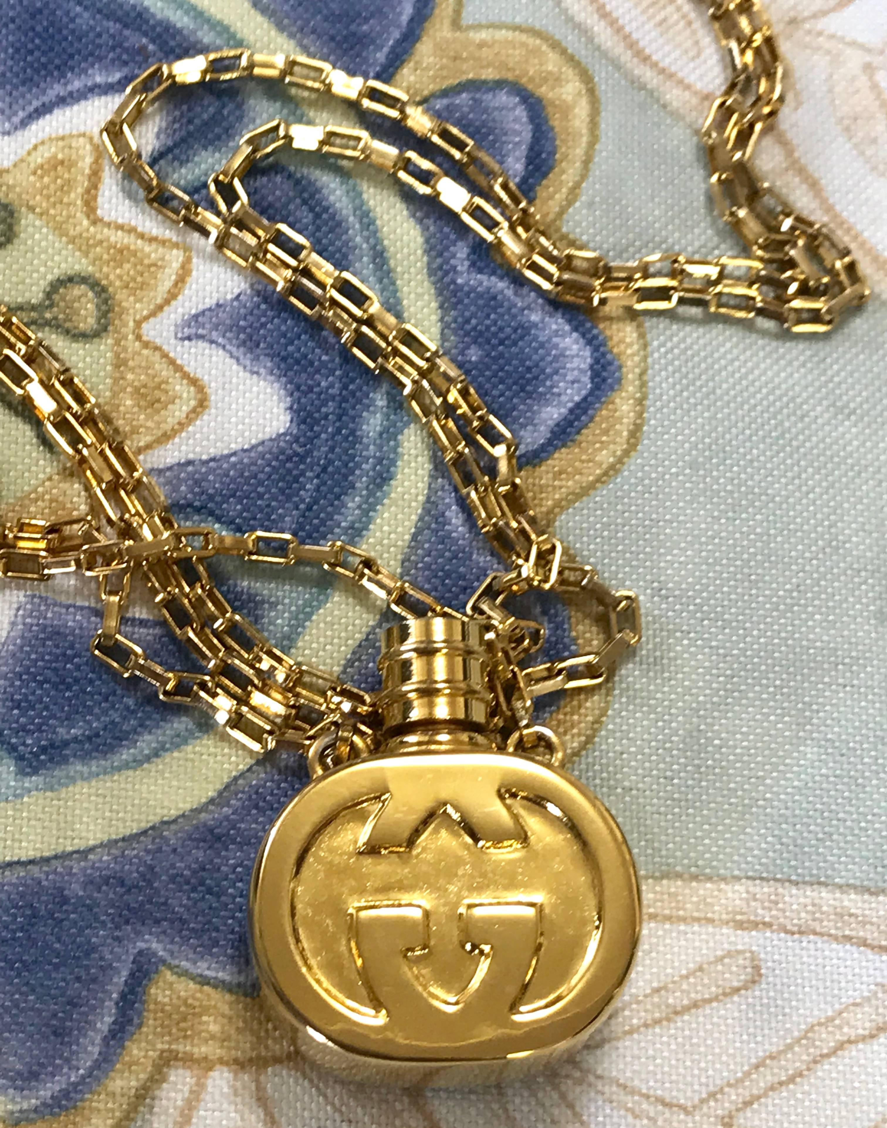 gucci perfume bottle necklace