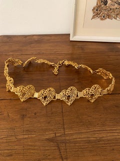 Vintage Gucci ceinture en métal doré