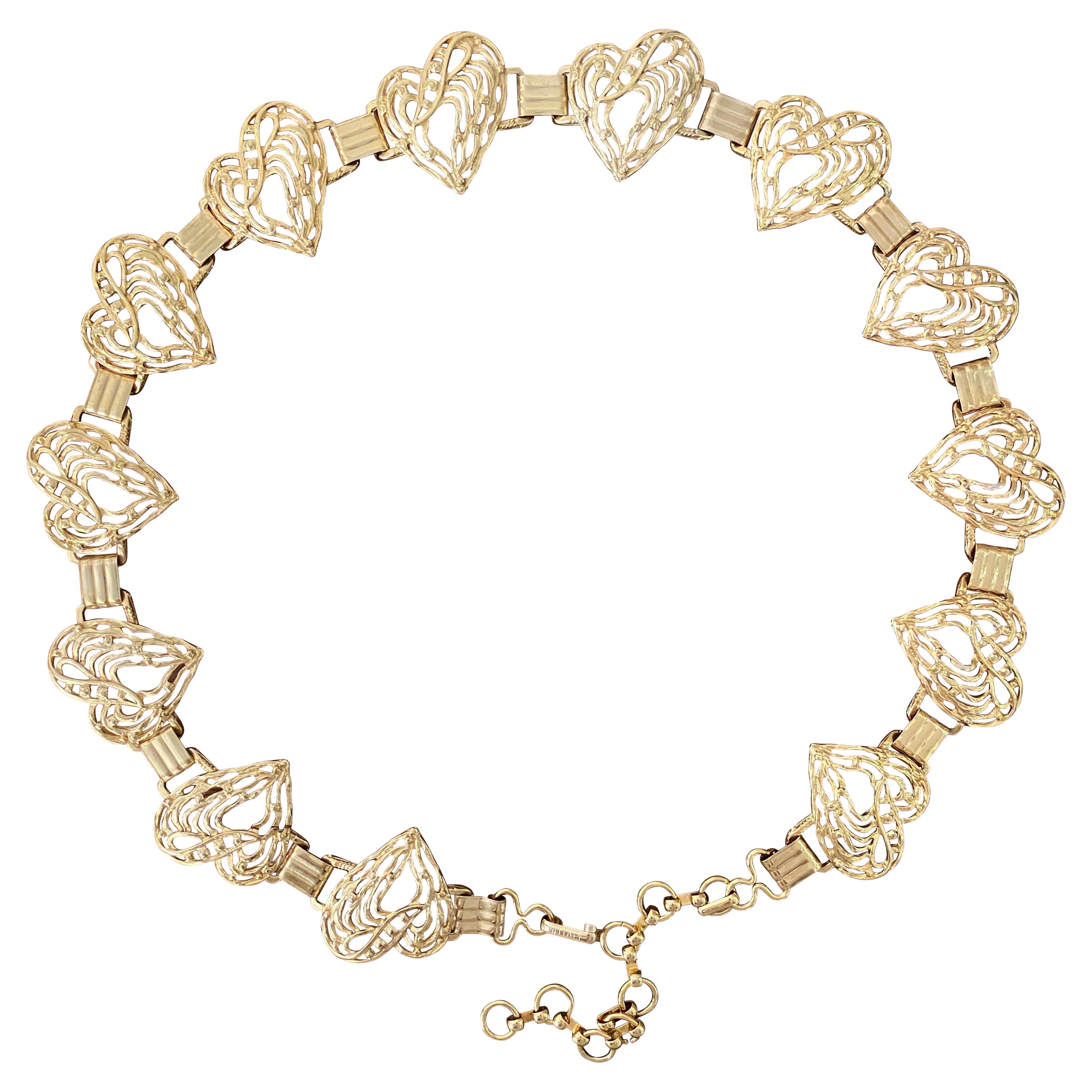 Cintura vintage in metallo dorato di Gucci